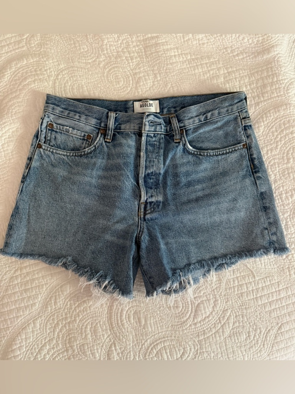 Agolde Parker Long Jean Shorts